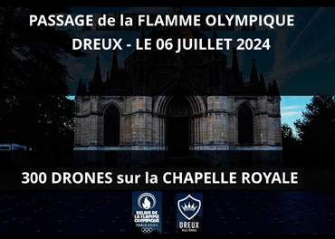 Spectacle de 300 drones lumineux à Dreux le 6 juillet 2024