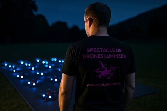 Animation d'évènement avec un spectacle de drones